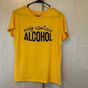 Women’s “may contain alcohol” tee